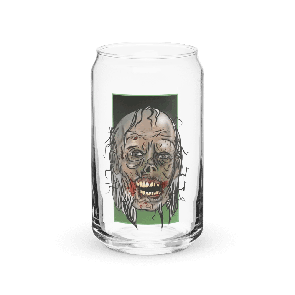 Ghoulish Glass: Can-Shaped Zombie Head Glass product image (2)