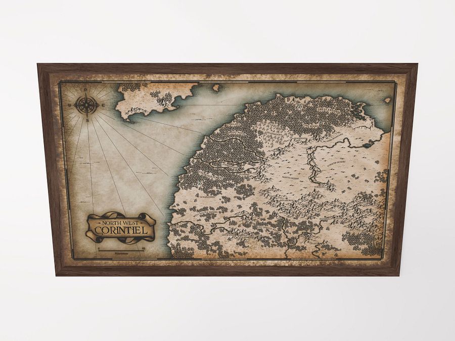 North West Corintiel Map Poster product image (7)