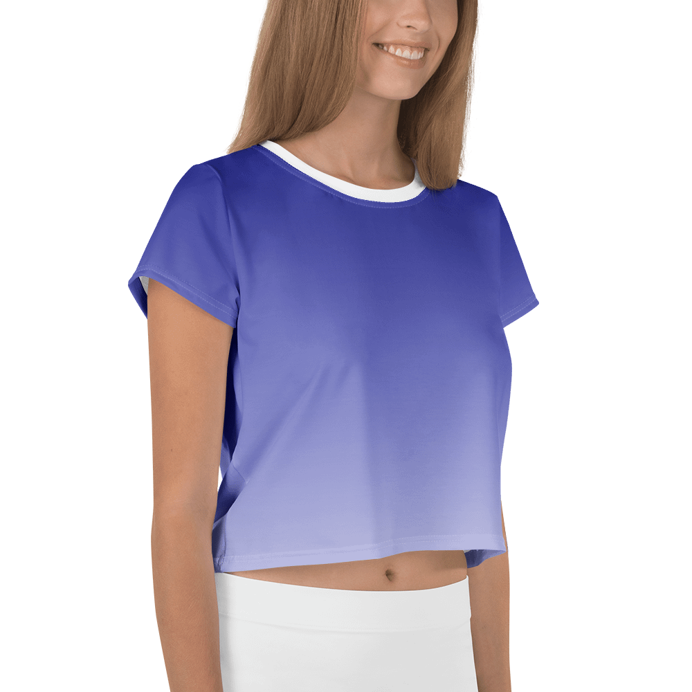 Blue White Shade Sublicolor 132 All-Over Print Crop Tee product image (4)