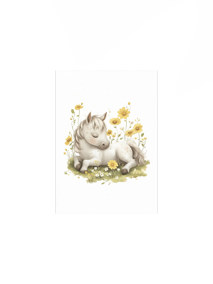 Horse and Yellow Florals Farmhouse Nursery Print product image (7)