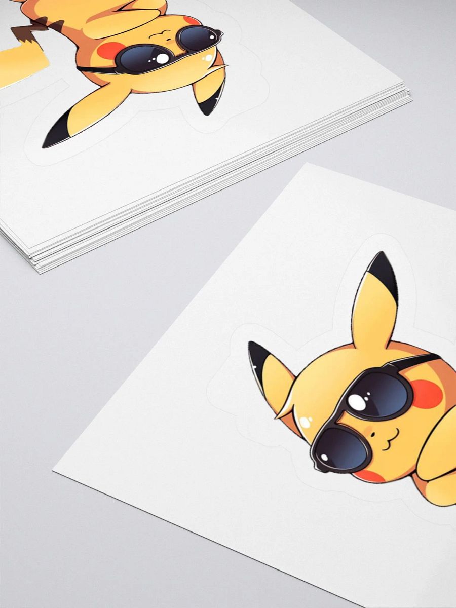 Pikachu Vibes Kiss Cut Stickers product image (11)