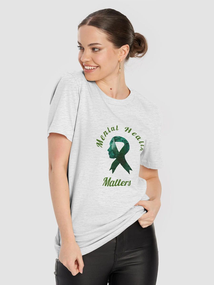 Faceted Green Ribbon Mental Health T-Shirt product image (80)