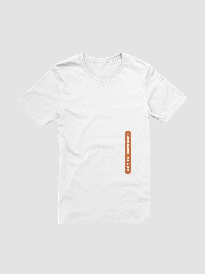 Trucker Dylan Cut Out Vertical Orange Logo T-Shirt - Light product image (1)