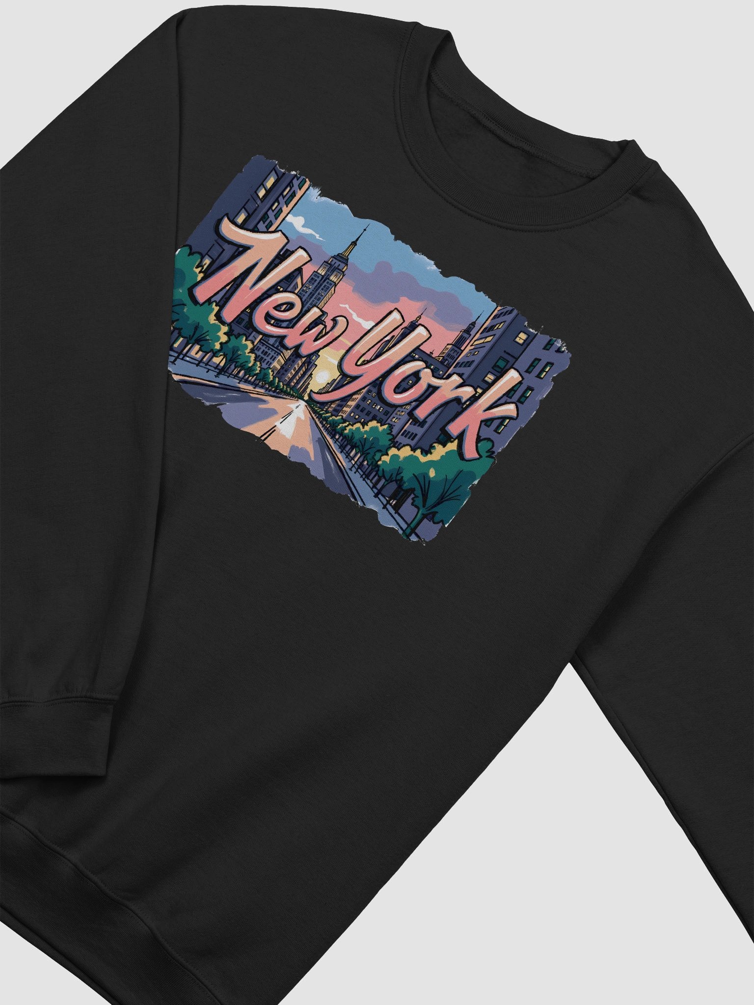 Vibrant New York Street Art Print Classic Crewneck Sweatshirt product image (29)