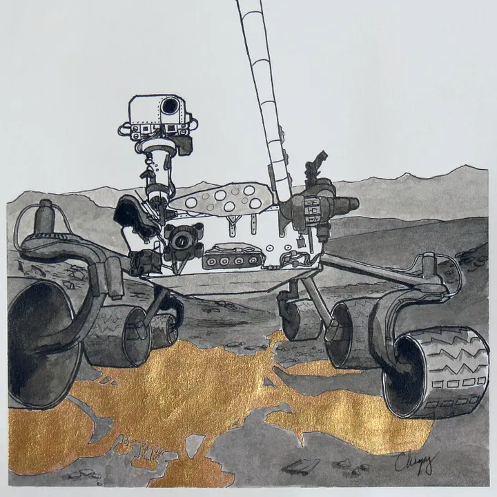Mars Rover - Original Drawing product image (2)