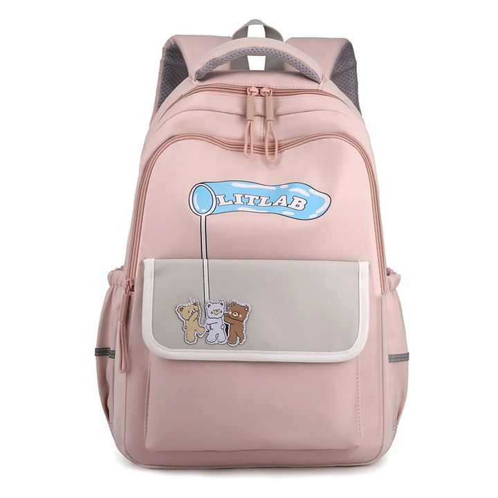 Letter Cute Schoolbag Women's Color Contrast Patchwork Backpack product image (1)