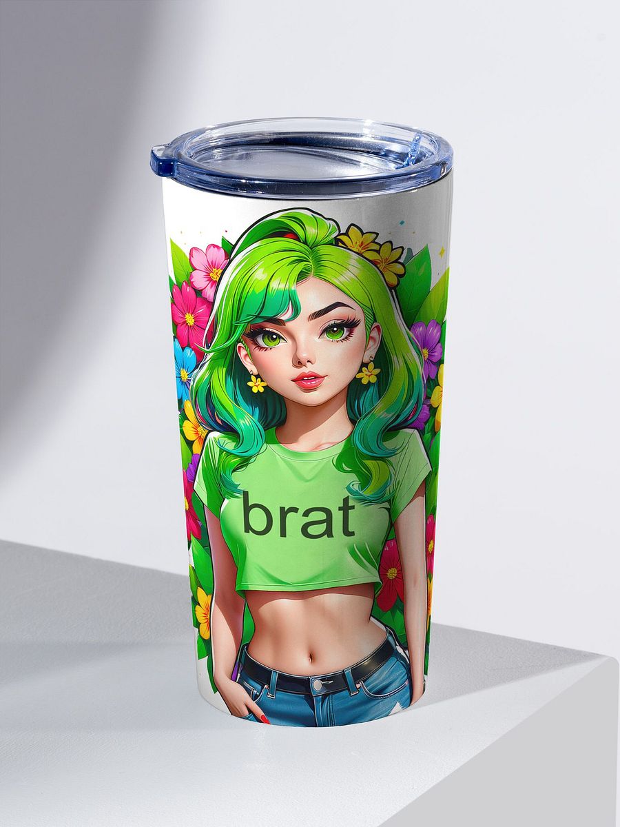 Brat 20 oz Tapered Stainless Steel Tumbler - White - Brat Life v2 product image (3)