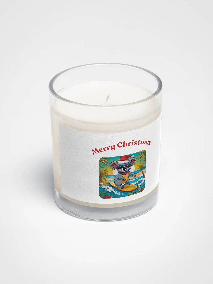 Koala Claus Surf Scene Soy Wax Candle - Red product image (2)