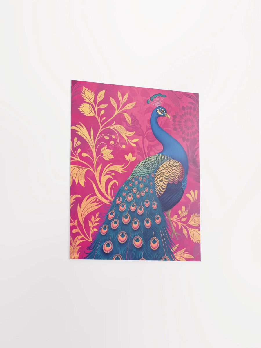 Art Nouveau Peacock on Fuchsia product image (12)