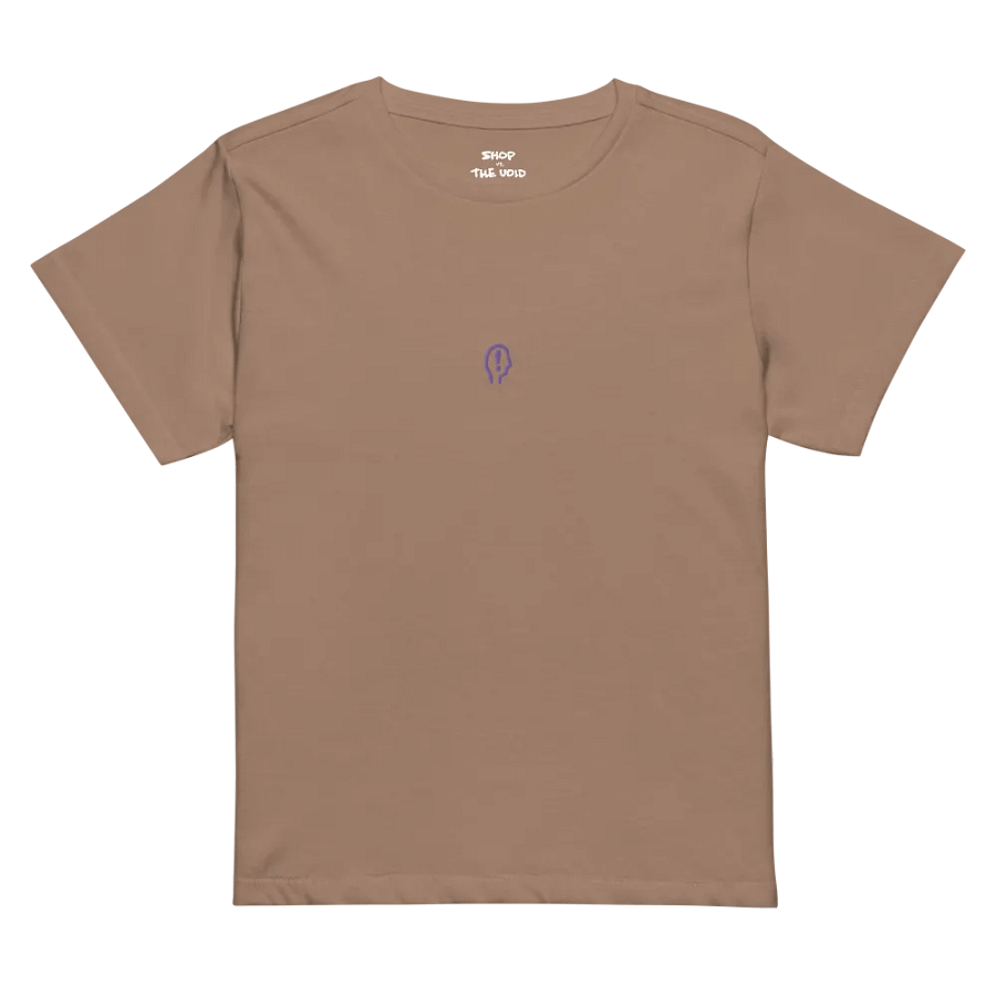 EXCLAIMING MENTALLY (purple) embroidered waist length t-shirt product image (15)