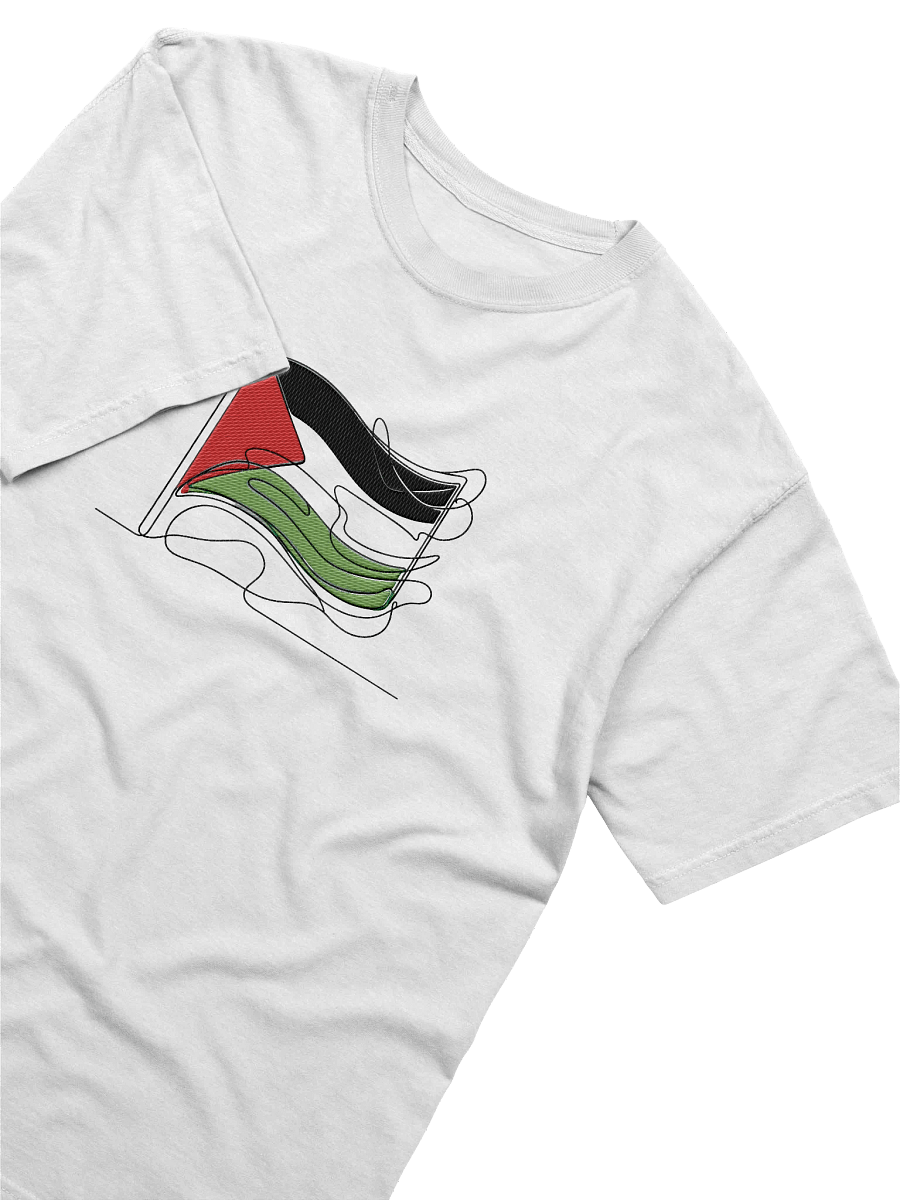Palestine Embroidered Line Art Flag Premium T-Shirt product image (3)