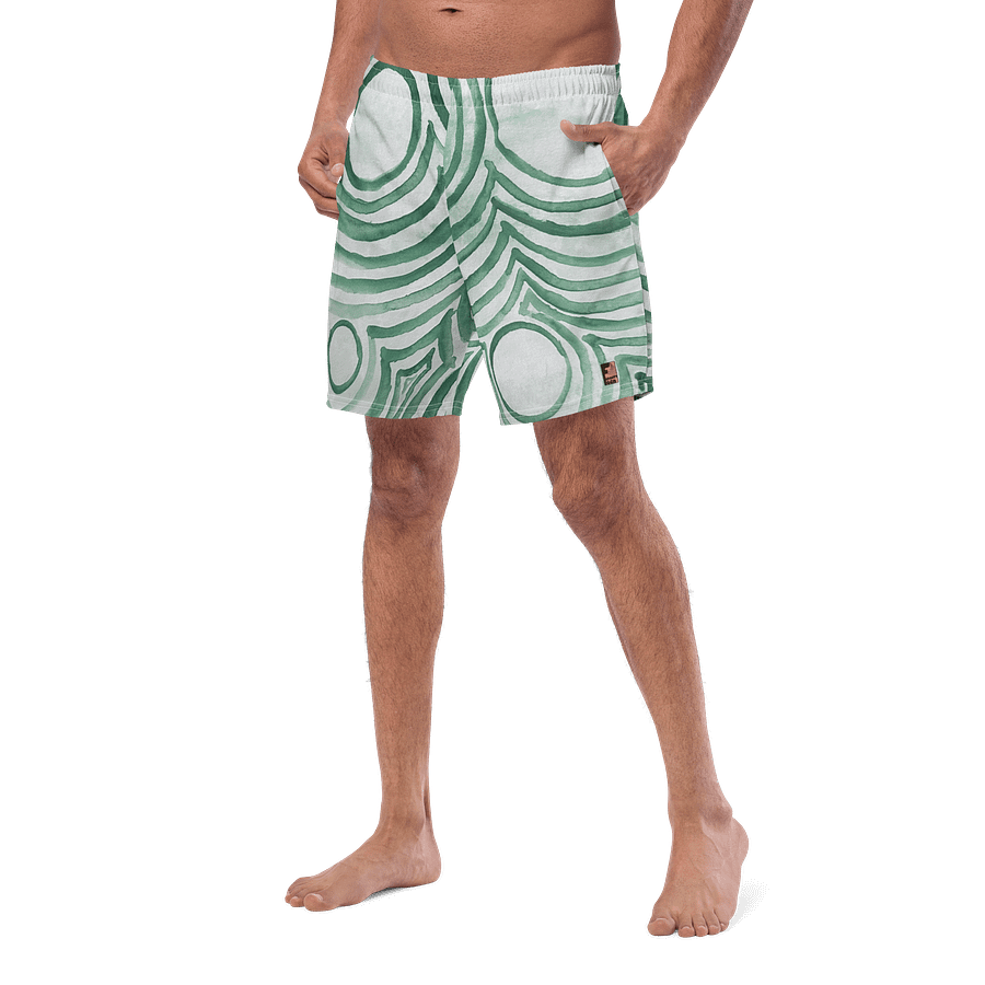 "Green Swirl" Swim Trunks product image (2)