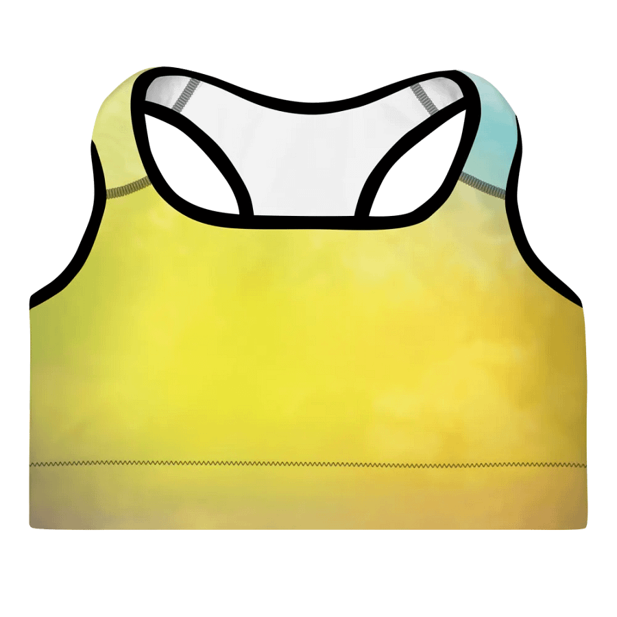 Blur cloud rainbow Design Padded Sports Bra - v9 product image (3)
