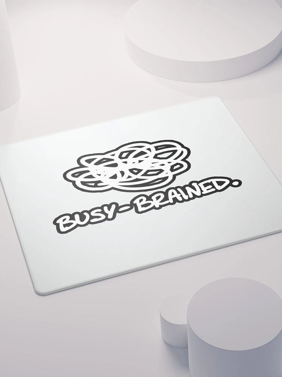 BUSY-BRAINED lined design, #763D7D) mouse pad product image (4)