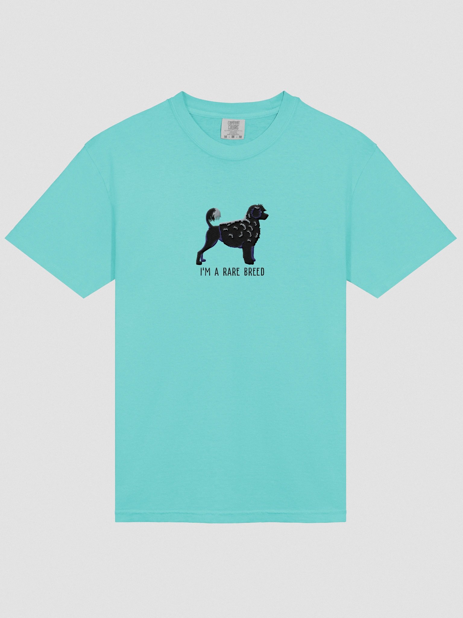 I'm a Rare Breed T-Shirt(Embroidered) of a Portuguese Water Dog(Black) product image (6)