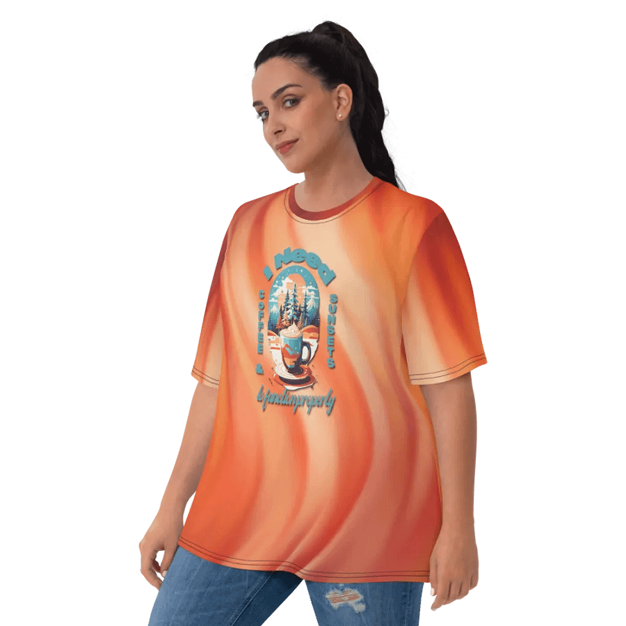 I Need Coffee and Sunsets to Function All Over Print T-shirt product image (6)
