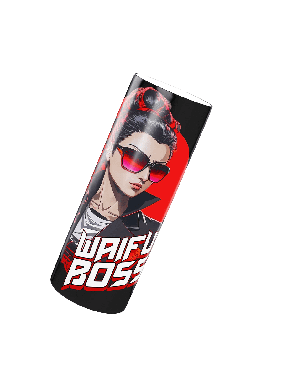 Waifu Boss 20 oz Skinny Stainless Steel Tumbler - Black - v2 product image (3)