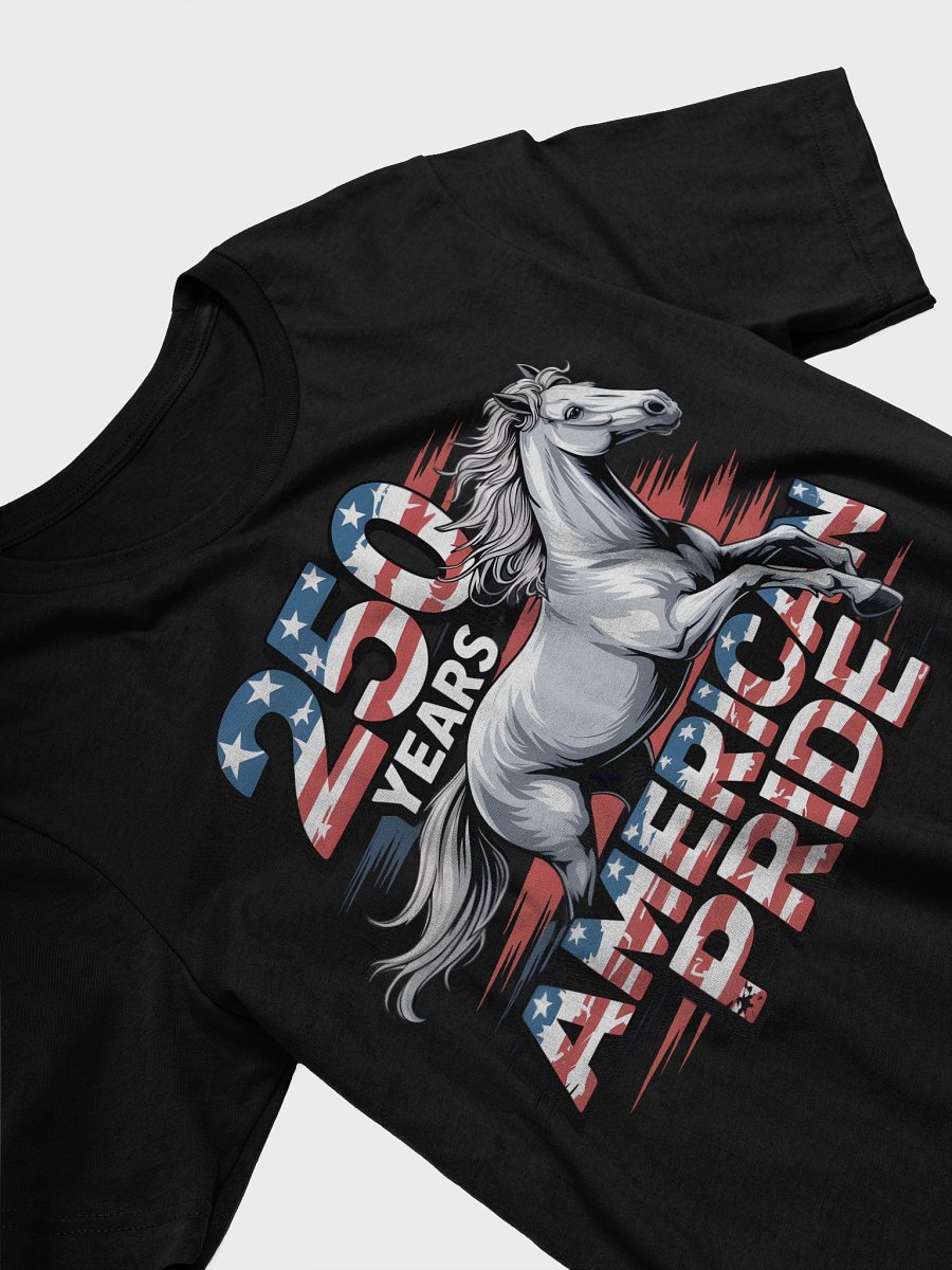 American Pride White Horse T-Shirt product image (3)