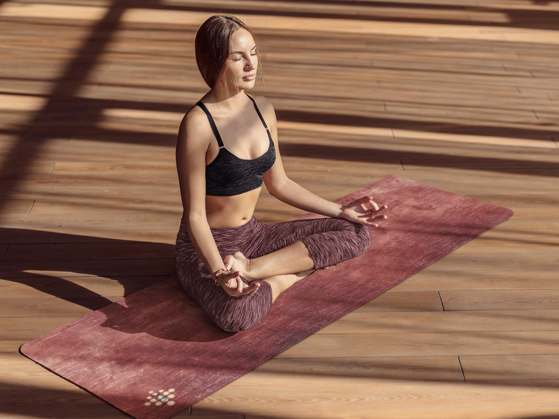 Abstract Grunge intense red Yoga Mat product image (1)