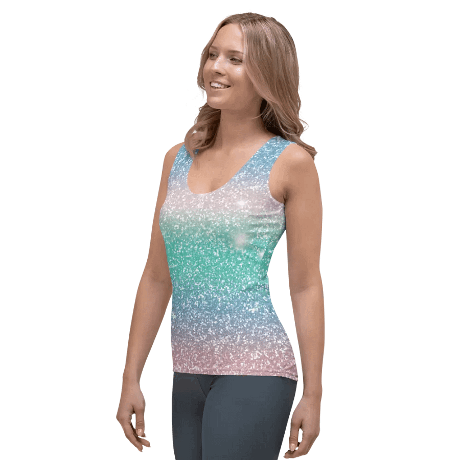 Glitter Unicorn Texture Design Tank Top (5) product image (5)