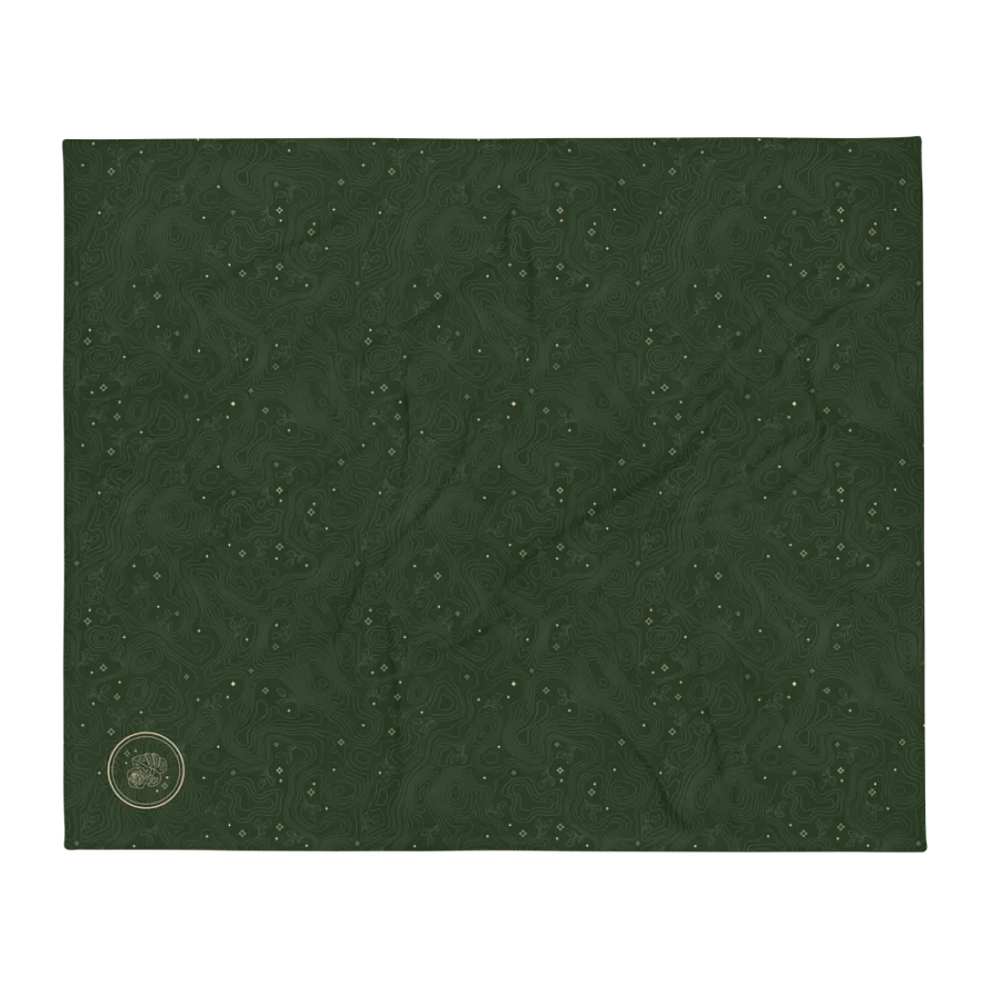 Thorne Topography Fleece Blanket (Medium Green) product image (2)