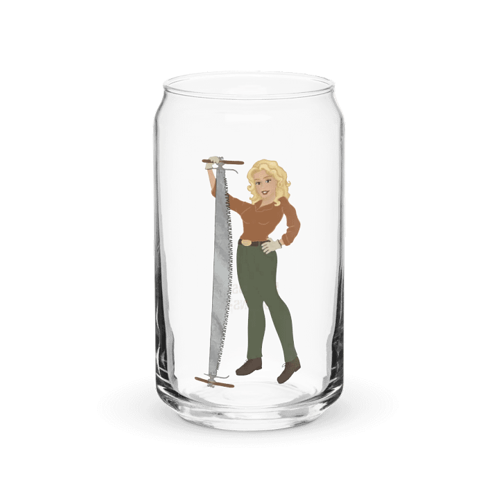 Crosscut Saw Blonde Dolly Pinup Glass product image (1)