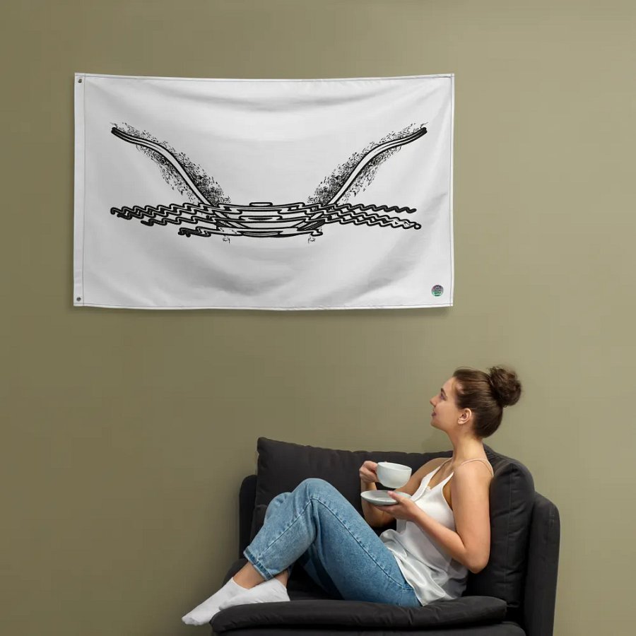 Flag - White - HApex Gear White Logo product image (12)