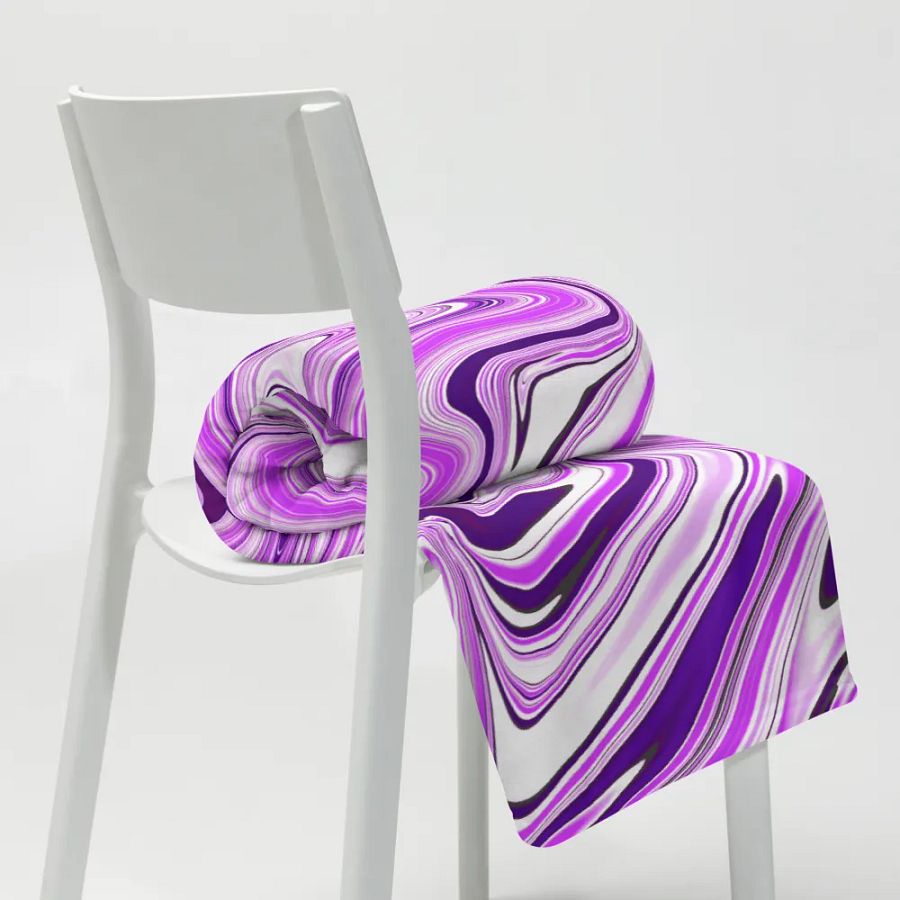 Throw Blanket - Purple Digital Fluid Art product image (10)