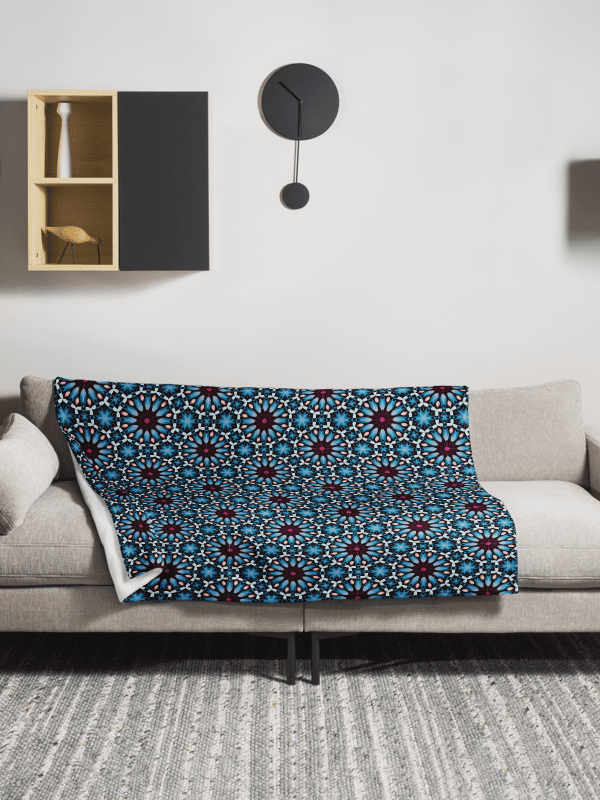 Kaleidoscope Blues Throw Blanket product image (1)