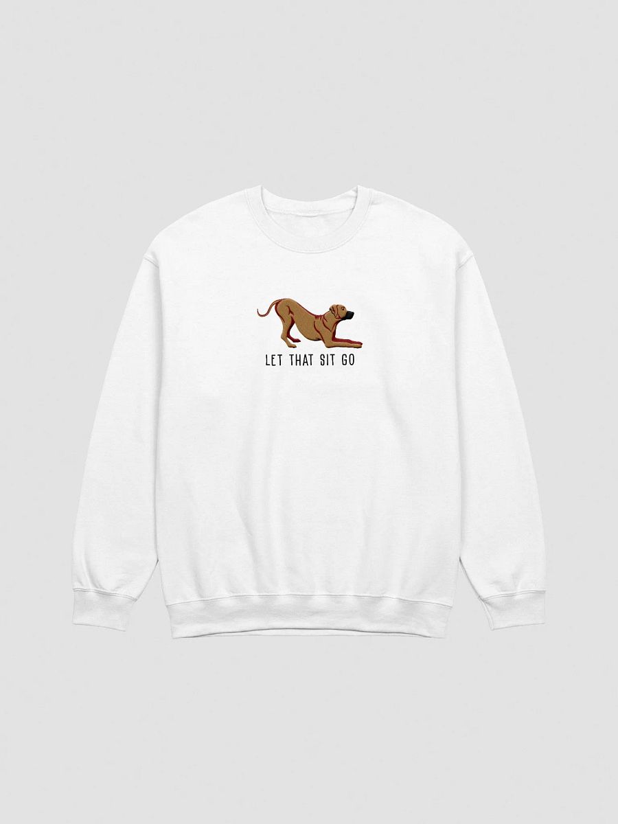 Let That Sit Go Sweatshirt (Embroidered) of a Rhodesian Ridgeback(Tan) product image (16)