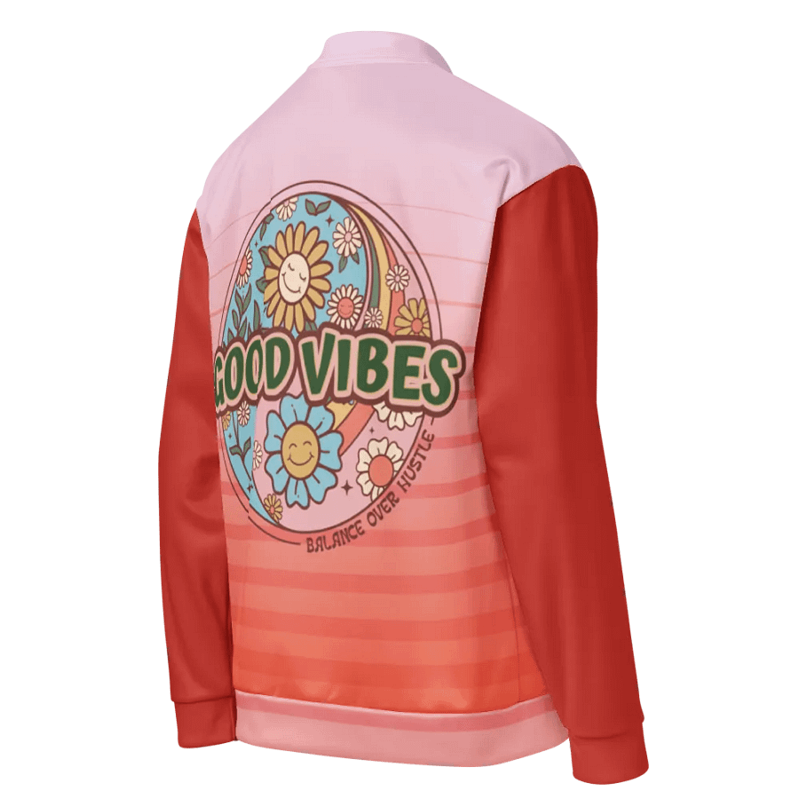 Vibrant Gradient Stripes Good Vibes Jacket product image (4)