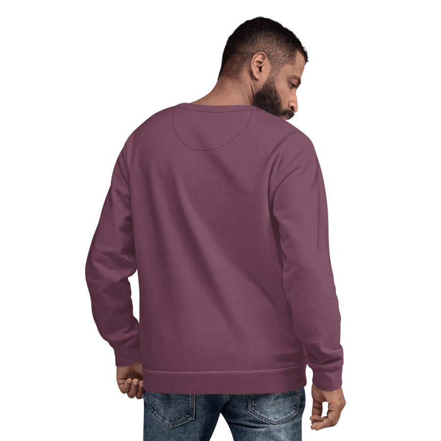 Plain Deep Purplish Red Soft Summer Unisex Recycled Polyester Heavyweight Premium Sweatshirt by Treasure Pie product image (9)