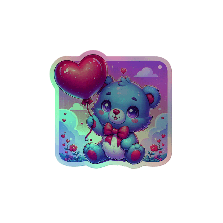 Teddy Bear Love Holographic Sticker Set product image (2)