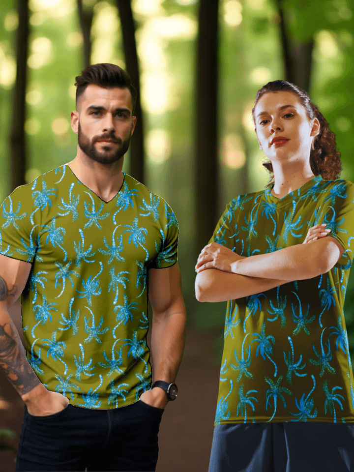Neon Palmtree | Recycled Unisex Sports Jersey product image (1)