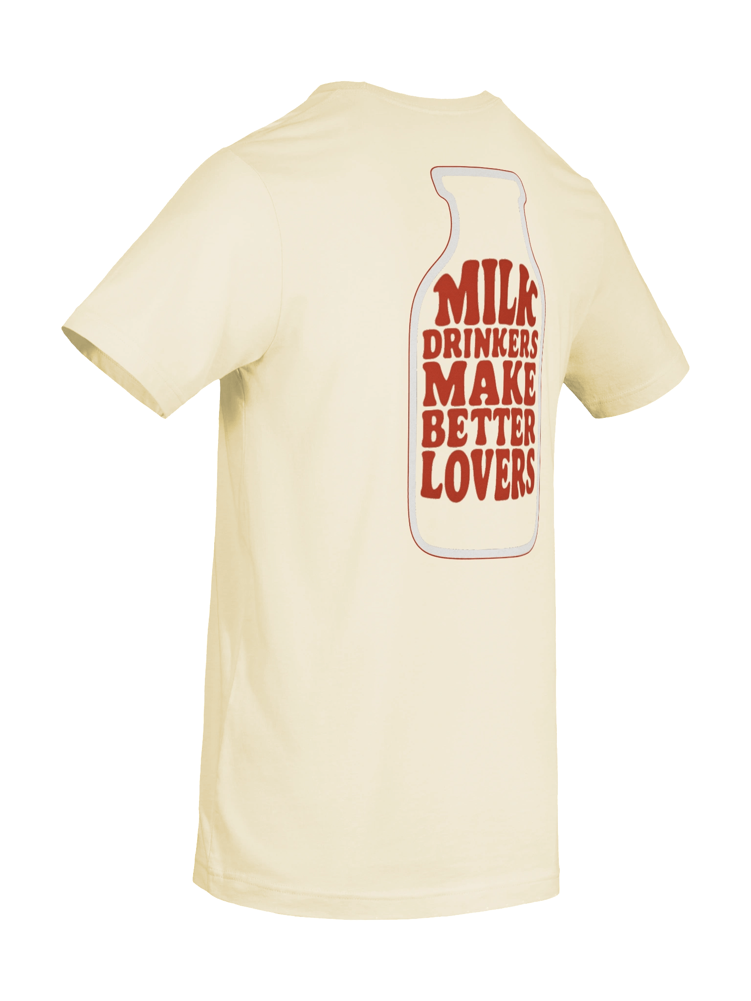 Milk Drinkers Make Better Lovers – Bold Bottle Print - Tee no.3 – Exclusive M‑Art & Design Statement Wear product image (4)