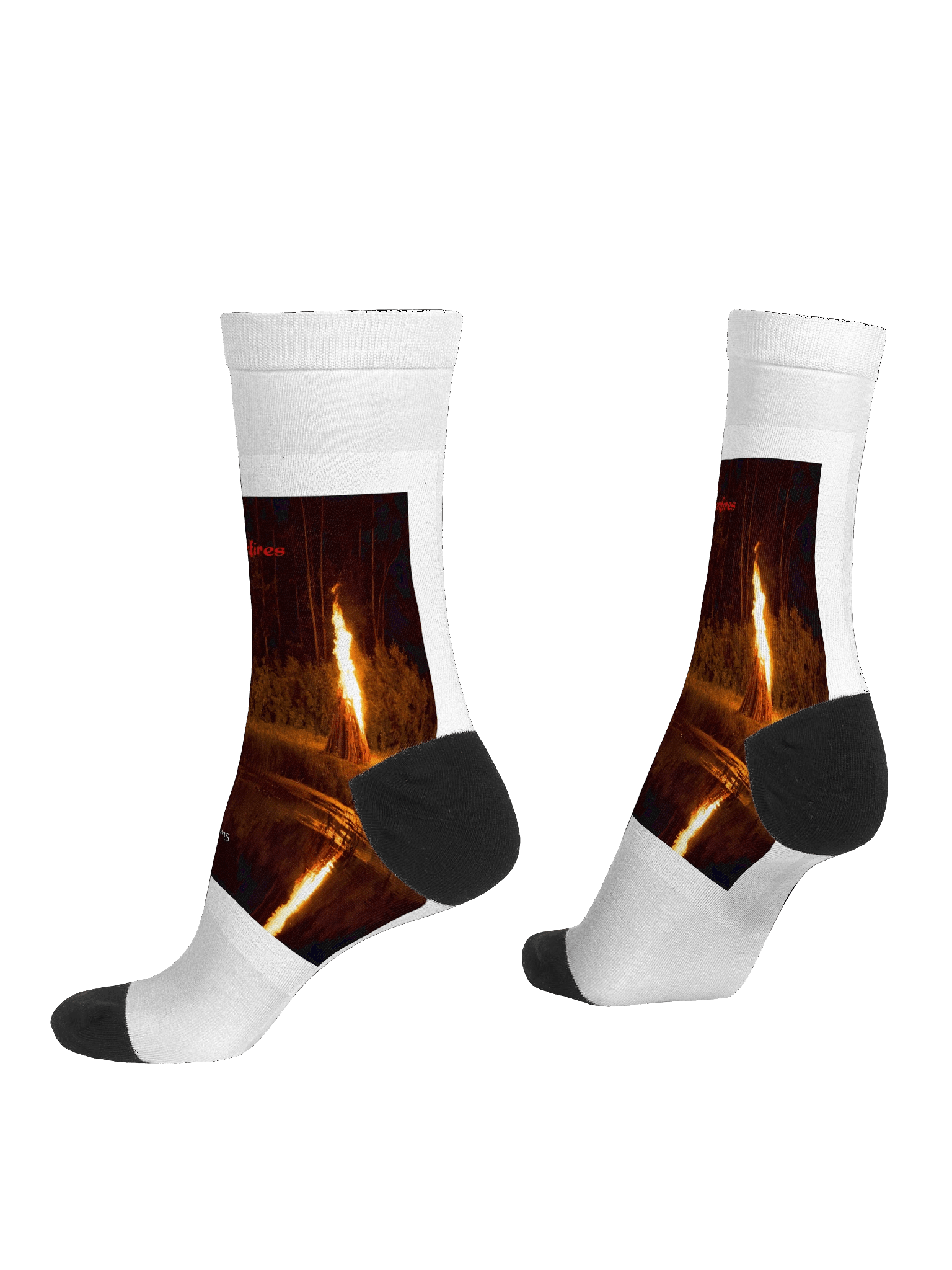 Christmas Bonfires EcoArt Crew Socks product image (4)