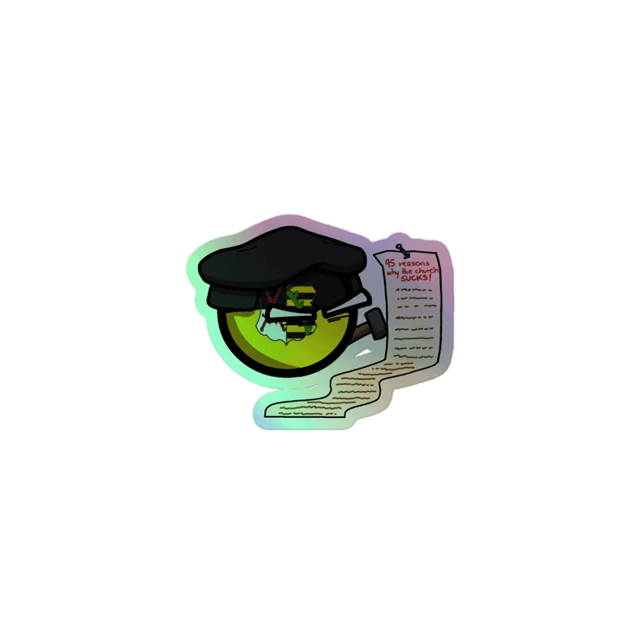 Martin Luther's 99 Thesis Holo Sticker product image (1)