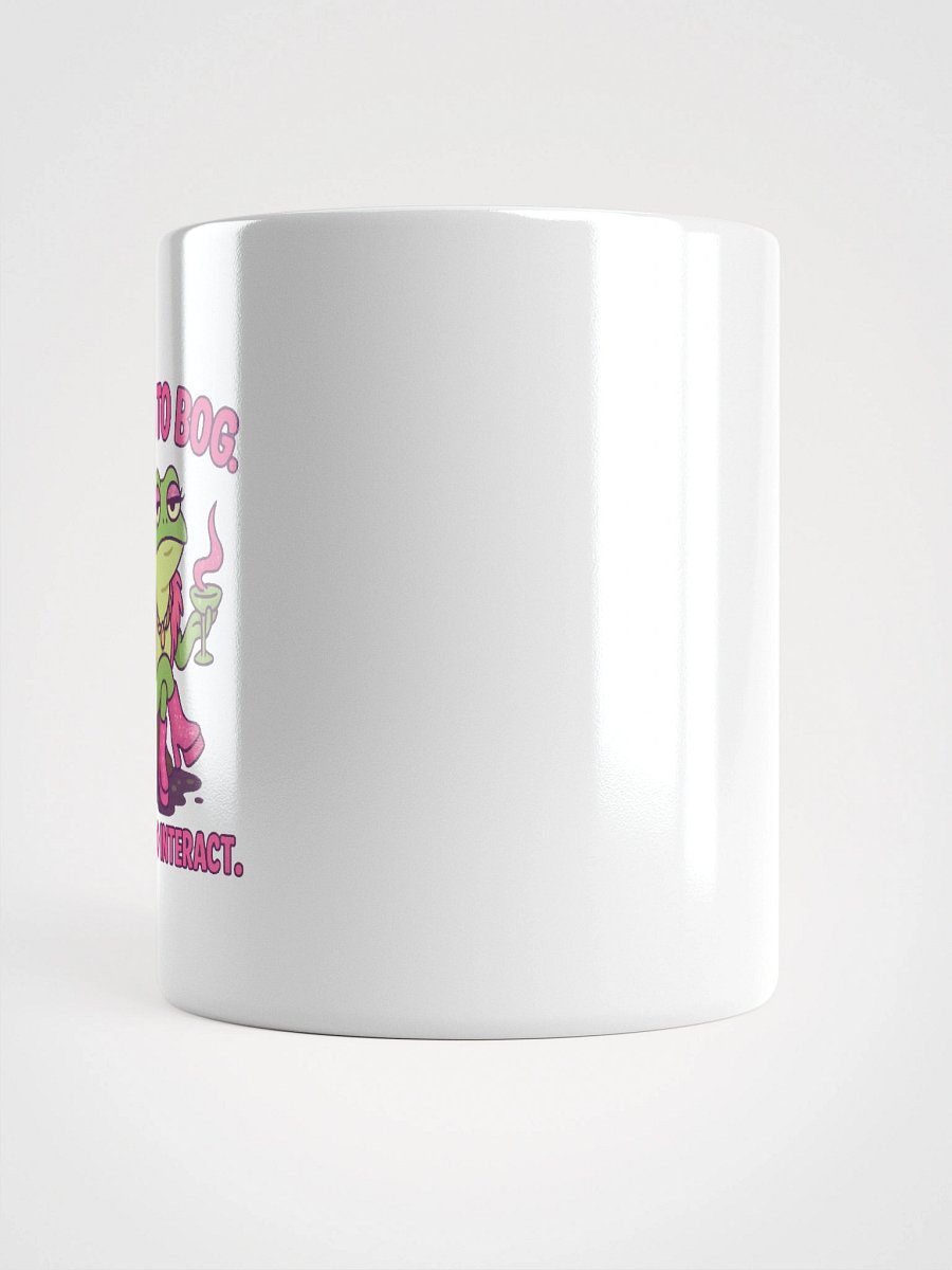 Born to Bog Cartoon Frog White Glossy Mug product image (2)