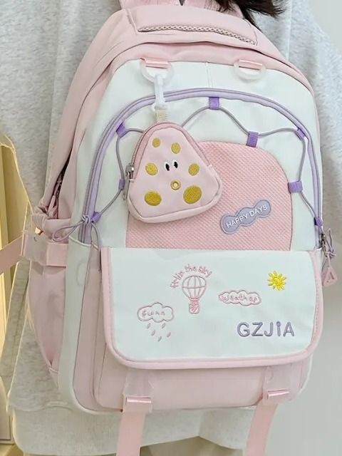Simple And Lightweight Large Capacity Contrast Color Backpack - VIA Onlineshop product image (1)