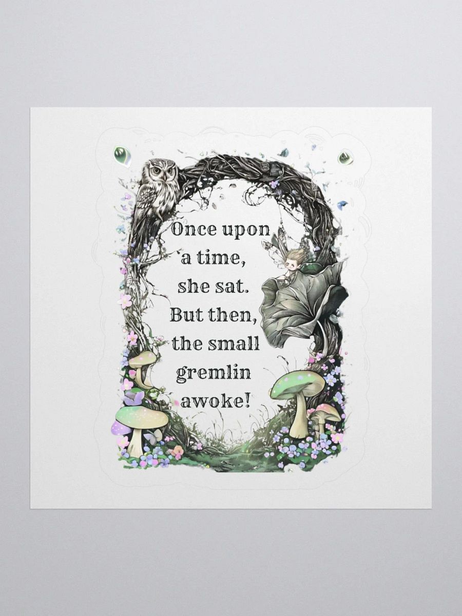 Once Upon A Time She Sat... - Funny Fairytale Sticker For Mom product image (2)