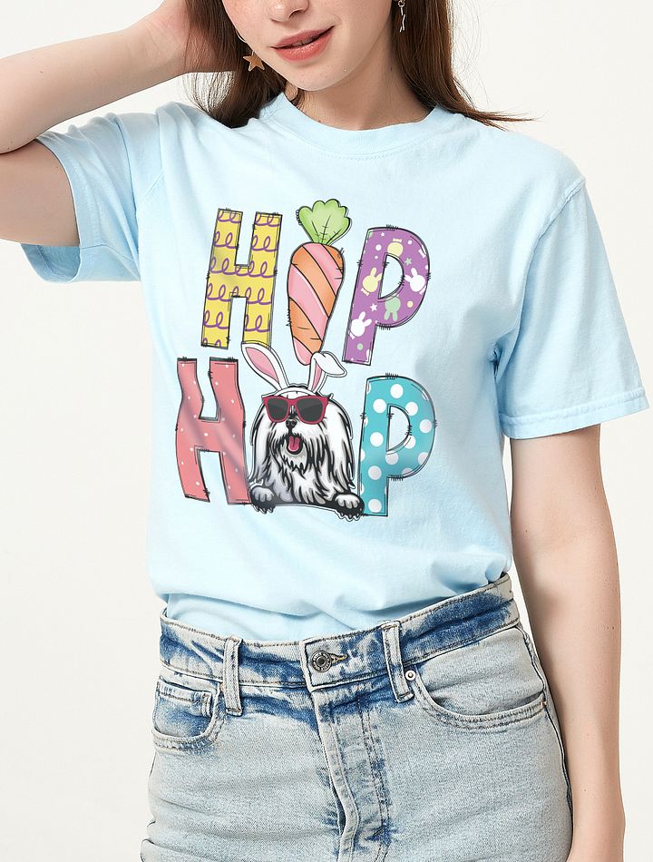 Hip Hop Easter Maltese T-Shirt | Cute Easter Day Maltese Wearing Bunny Ears and Sunglasses product image (6)