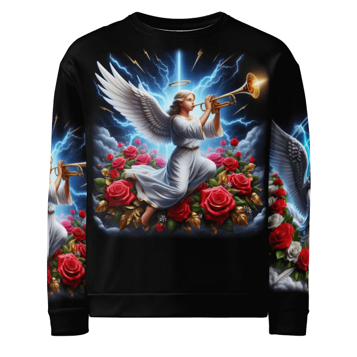 Angels making Music with a Trumpet - All-Over Unisex Sweatshirt #33 product image (1)