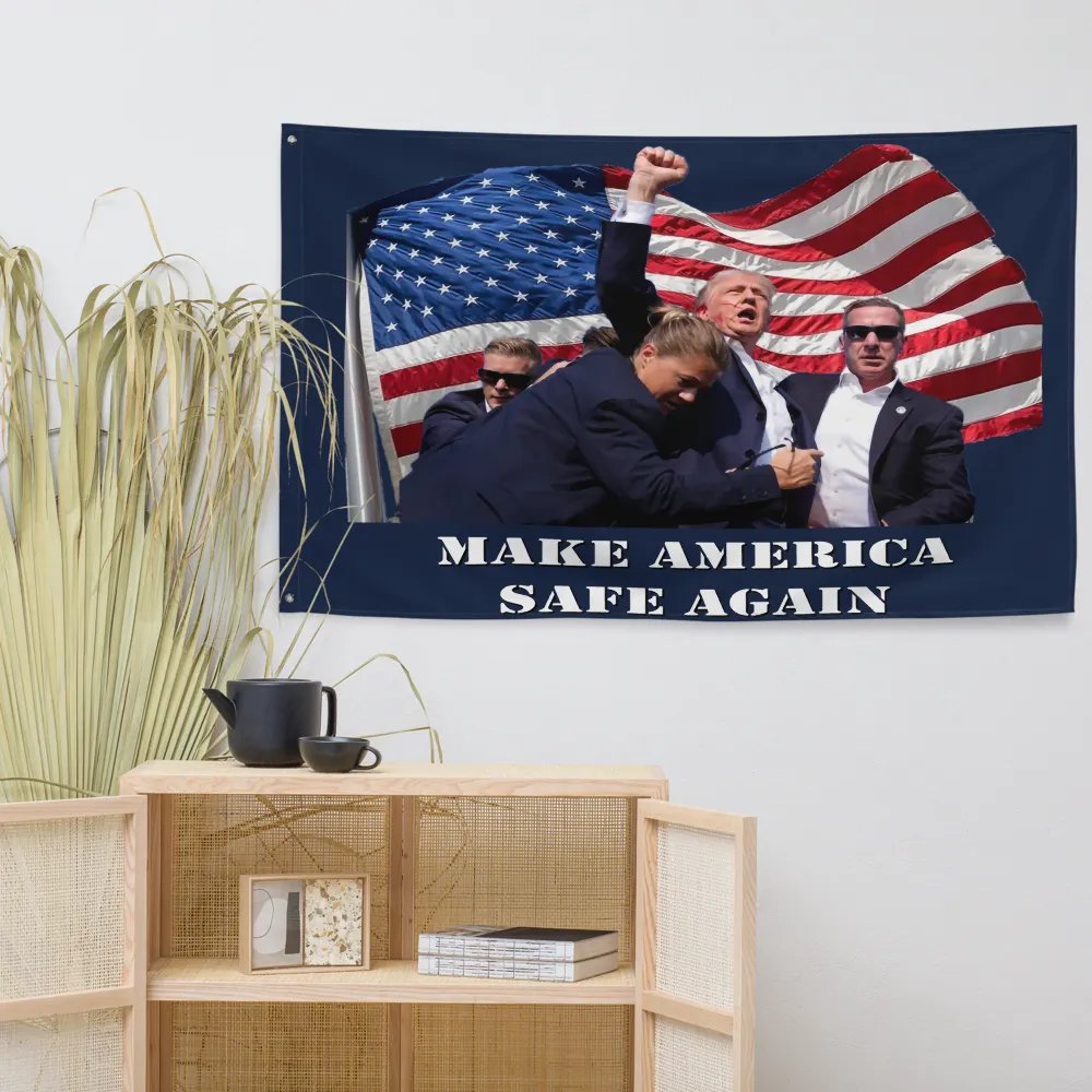 Trump 2024 Make America Safe Again Flag product image (7)