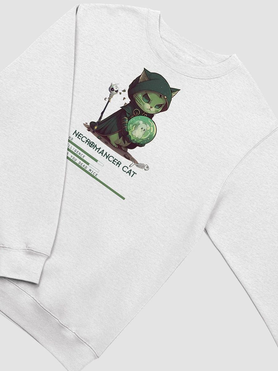 RPG Necromancer Cat Unisex Crewneck Sweatshirt for gamers and cat lovers product image (8)