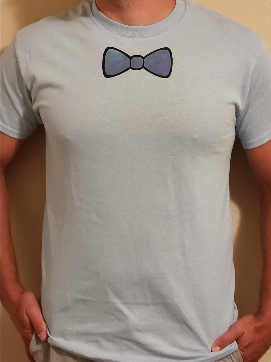 Blue Blend Watercolor Bow Tie Shirt product image (2)