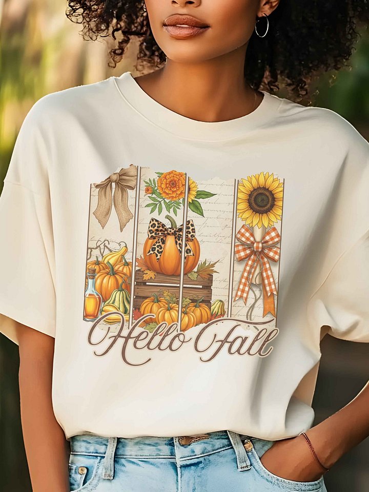 Hello Fall Print T-Shirt product image (5)