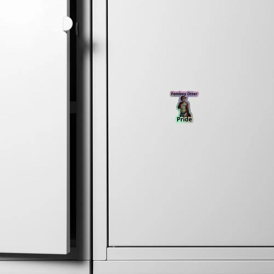 Femboy Otter Holographic Sticker product image (6)