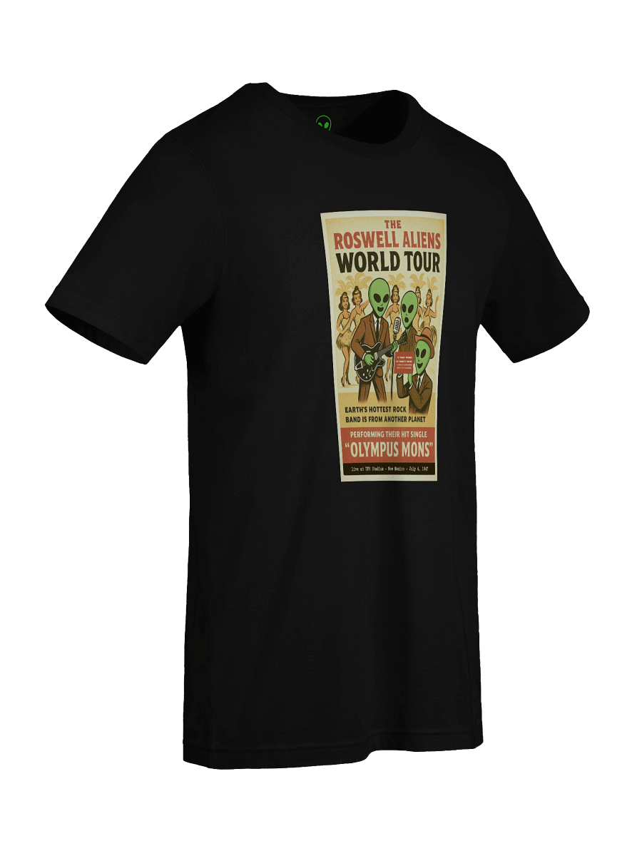 1947 Rock Stars World Tour Roswell Aliens Retro Poster Unisex T-Shirt product image (90)