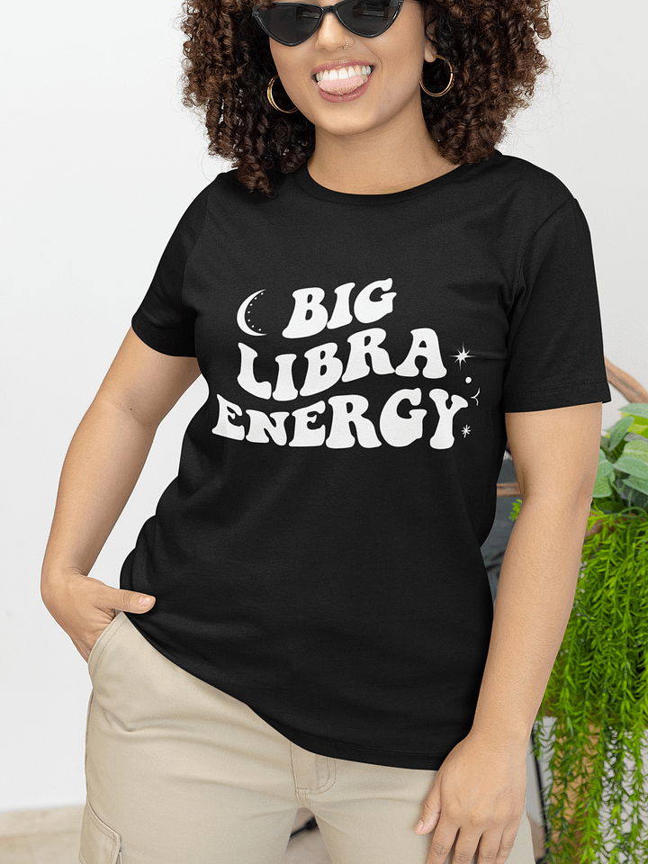 Big Libra Energy T-Shirt (White Logo) product image (1)