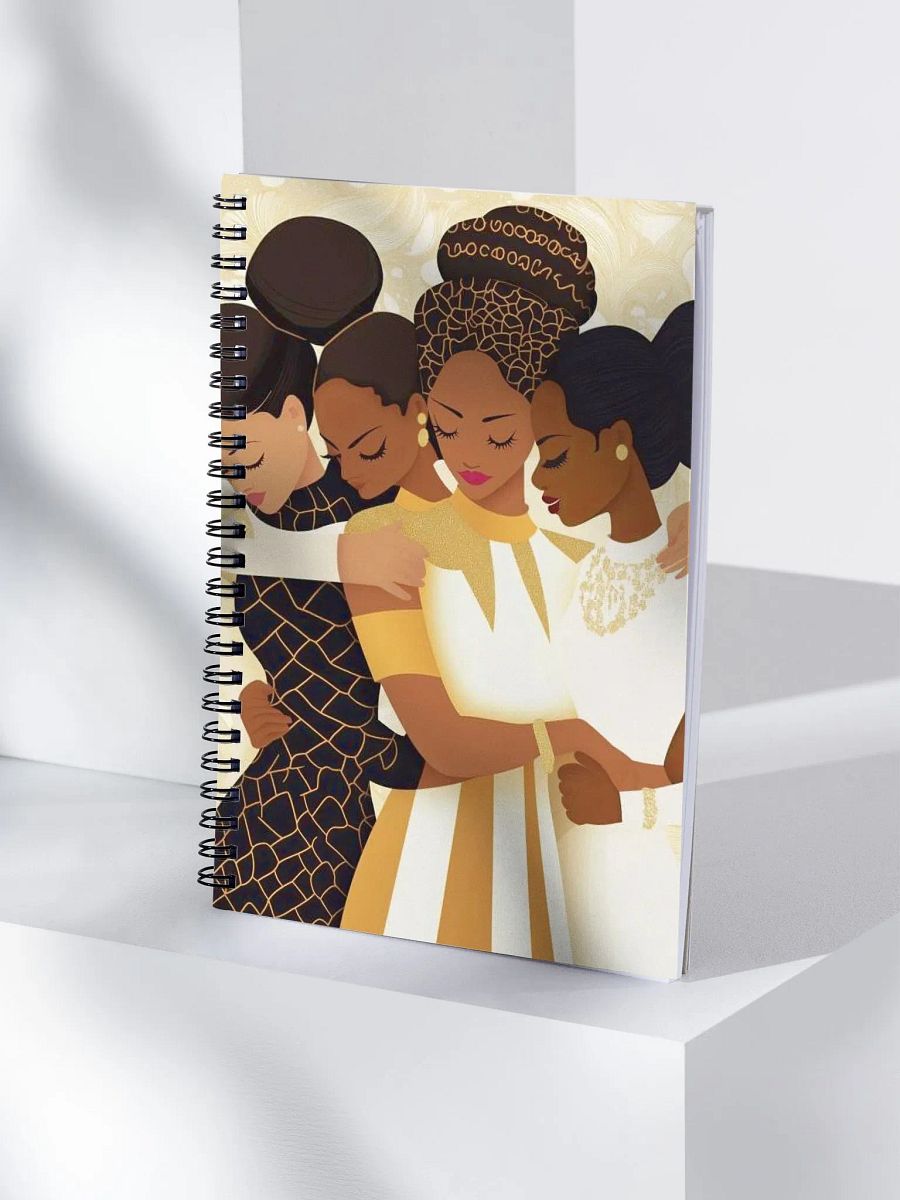 Embrace & Empower Sisters Notebook - Inspiring African Women in Gold Art Journal, Perfect for Daily Reflections, Creative Writing, and Gratitude product image (4)
